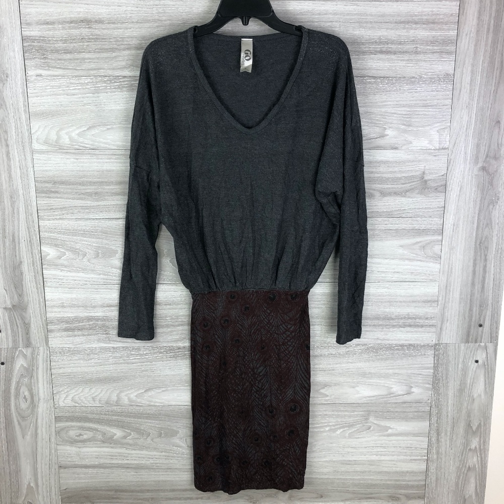 Go Couture Peacock Detail Midi Dress